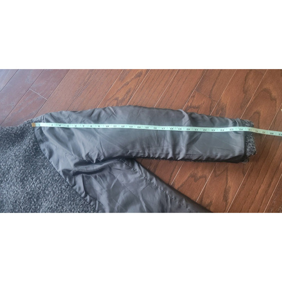 H&M Divided Women’s M Wool Blend Bouclé Asymmetrical Zip Coat Gray - Picture 9 of 14